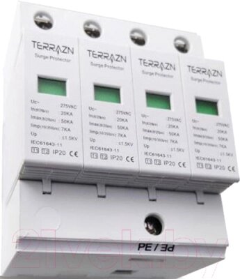 Ограничитель перенапряжения Terrazn CET-T1Т2-AC 4P AC275V 7KA (10/350us) 20-50КА (8/20us) Up от компании Бесплатная доставка по Беларуси - фото 1