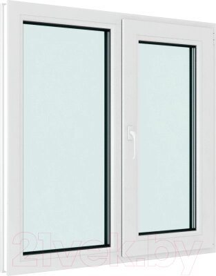 Окно ПВХ Brusbox Roto NX Двухстворчатое Поворотно-откидное правое 2 стекла от компании Бесплатная доставка по Беларуси - фото 1