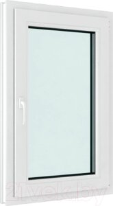 Окно ПВХ Brusbox Roto Одностворчатое Поворотно-откидное правое 3 стекла