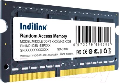 Оперативная память DDR3 Indilinx IND-ID3N16SP08X от компании Бесплатная доставка по Беларуси - фото 1