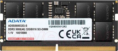 Оперативная память DDR5 A-data AD5S560016G-S от компании Бесплатная доставка по Беларуси - фото 1