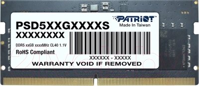 Оперативная память DDR5 Patriot PSD58G480041S от компании Бесплатная доставка по Беларуси - фото 1