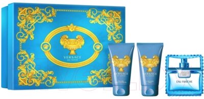 Парфюмерный набор Versace Man Eau Fraiche Туалетная вода+Бальзам после бритья+Гель д/душа от компании Бесплатная доставка по Беларуси - фото 1