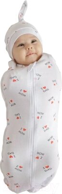 Пеленка-кокон детская Amarobaby Soft Hugs Любовь / AMARO-5701SH1-LB от компании Бесплатная доставка по Беларуси - фото 1