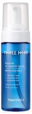 Пенка для умывания Tony Moly Three-Herb Blemish AC Bubble Foam Для проблемной кожи от компании Бесплатная доставка по Беларуси - фото 1