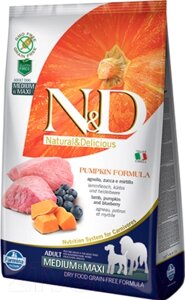 Сухой корм для собак Farmina N&D Grain Free Pumpkin Lamb & Blueberry Adult Medium & Maxi
