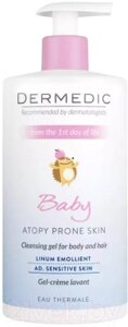 Средство для купания Dermedic Emolient Linum Baby Кремовый