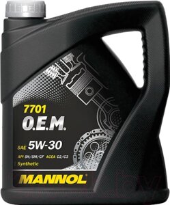 Моторное масло Mannol Energy Formula OP OEM 5W30 SN/SM/CF / MN7701-4