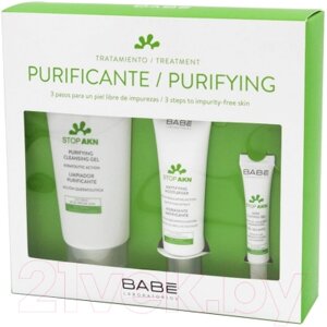 Набор косметики для лица Laboratorios Babe Гель для умывания Purifying Stop Akn+Эмульсия+Гель против акне