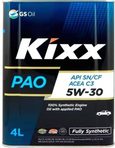 Моторное масло Kixx PAO C3 SN/CF 5W30 / L209144TE1