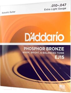 Струны для акустической гитары D'Addario EJ15