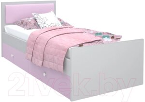 Односпальная кровать детская МДК Феникс с мягким изголовьем и ящиками 80x160 / Ф4-160-СР