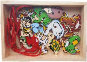 Развивающая игрушка ЛЭМ Шнуровка. Животные / 1033-2