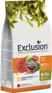 Сухой корм для собак Exclusion Monoprotein Beef Noble Grain для средних пород / NGABM03