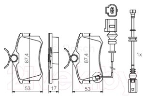 Тормозные колодки Bosch 0986424813