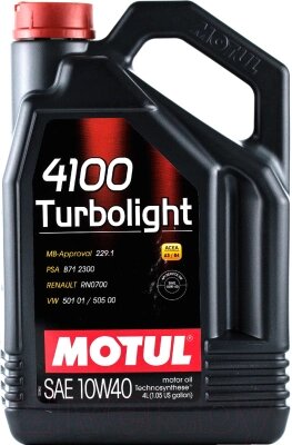 Моторное масло Motul 4100 Turbolight 10W40 / 109462 - розница