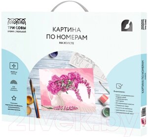 Картина по номерам Три совы Пионы и люпины / КХ_44152