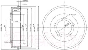 Тормозной барабан Patron PDR1002