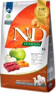 Сухой корм для собак Farmina N&D Grain Free Pumpkin Venison Apple Adult Med Maxi