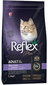 Сухой корм для кошек Reflex Plus Skin Care уход за кожей и шерстью