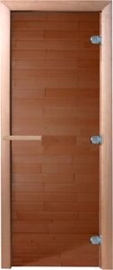 Стеклянная дверь для бани/сауны Doorwood Теплый день 180x70