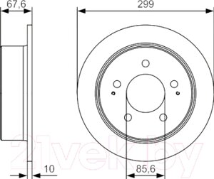 Тормозной диск Bosch 0986479U21