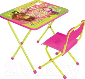 Комплект мебели с детским столом Ника КП/1 Маша и Медведь: Азбука 1