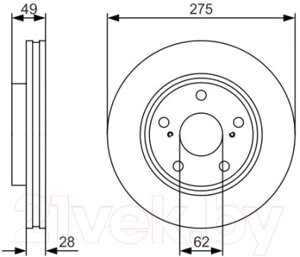 Тормозной диск Bosch 0986479R58