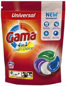 Капсулы для стирки GAMA 4in1 Smart Choice Универсальные
