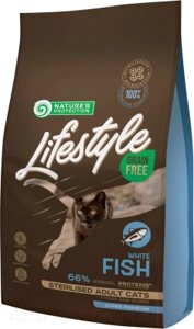 Сухой корм для кошек Nature's Protection Lifestyle Grain Free White Fish Sterilised / NPLS45802
