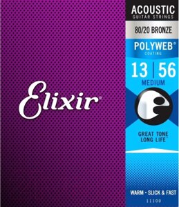 Струны для акустической гитары Elixir Strings 11100 13-56