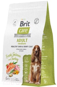 Сухой корм для собак Brit Care Dog Adult M Healthy Skin&Shiny Coat с лос. и инд. / 5066353