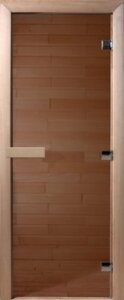 Стеклянная дверь для бани/сауны Doorwood Теплый день 190x70