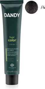 Крем-краска для волос Dandy Hair Color Безаммиачный мужской краситель тон 4
