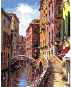 Картина по номерам БЕЛОСНЕЖКА Мосты и каналы Венеции / 257-AB