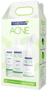 Набор косметики для лица Novaclear Acne Крем 40мл+Тонер 150мл+Пенка для умывания 100мл