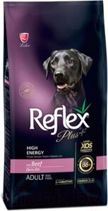 Сухой корм для собак Reflex Plus Для активных собак с говядиной