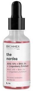 Пилинг для лица Bionnex The Nordea AHA-кислоты 10% + BHA-кислоты 2% + Брусника