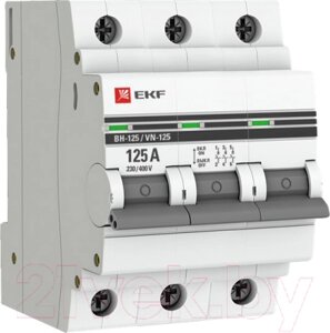 Выключатель нагрузки EKF PROxima ВН-125 3P 125А / SL125-3-125-pro