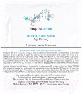 Маска для лица тканевая Inspira Biocellulose Mask Age Defying Ревитализирующая