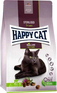 Сухой корм для кошек Happy Cat Sterilised Weide-Lamm Пастбищный ягненок / 70584