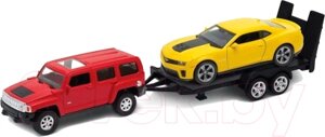 Набор игрушечных автомобилей Welly Hummer H3, Chevrolet Camaro ZL1 / 43629F-2TB (A)