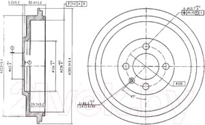 Тормозной барабан Patron PDR1615