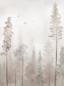 Фотообои листовые Vimala Бежевый лес