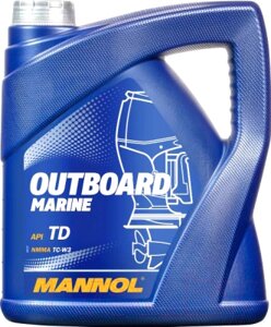 Моторное масло Mannol 2-Takt Outboard Marine API TD NMMA TC-W3 / MN7207-4