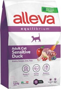 Корм для кошек Alleva Эквилибриум Сенситив с уткой для взрослых кошек / P61024