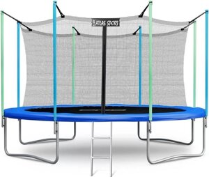 Батут Atlas Sport 374см 12ft с внутренней сеткой и лестницей