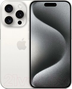 Смартфон Apple iPhone 15 Pro 128GB Dual Sim без e-sim / A3104 (белый титан)