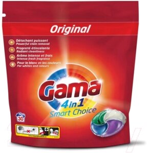 Капсулы для стирки GAMA 4 in 1 Smart Choice Универсальные