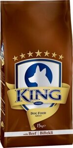 Сухой корм для собак KING Plus с говядиной для средних и крупных пород